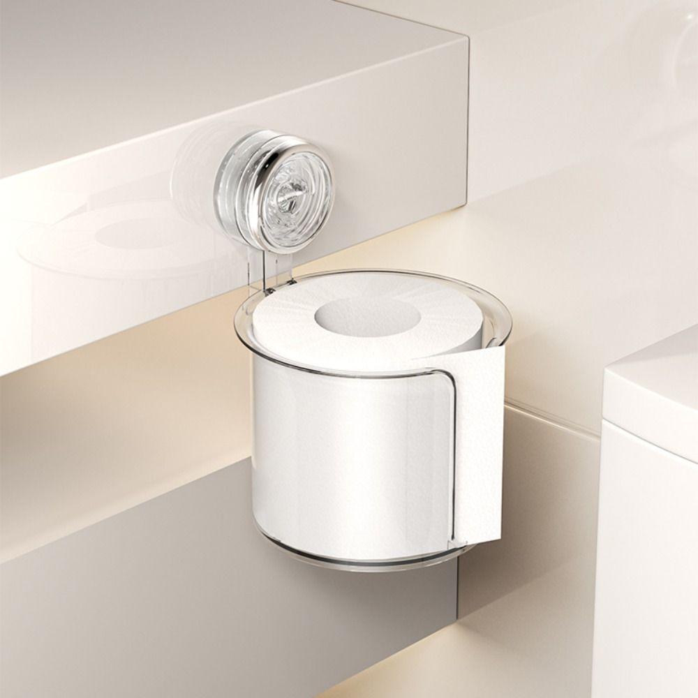 Punching Free Bathroom Storage Rack Multi-Function Suction Cup Wall Mounted Tissue Box Removable Drainable