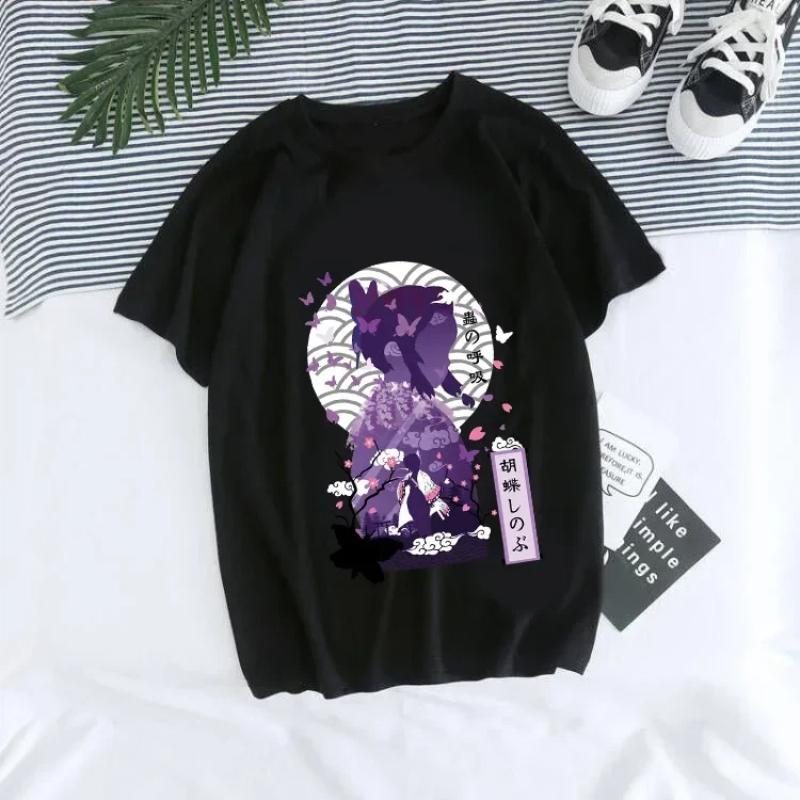 Japanese Anime Demon Slayer T Shirt Women Kimetsu No Yaiba Nezuko Tshirt Unisex Tanjirou Kamado Graphic Tee Shirt Female T-shirt