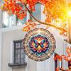 Bohemian Mandala Floral Butterfly Wind Spinner 3D Stainless Steel Metal Sculpture for Garden Outdoor Indoor Decor Gift