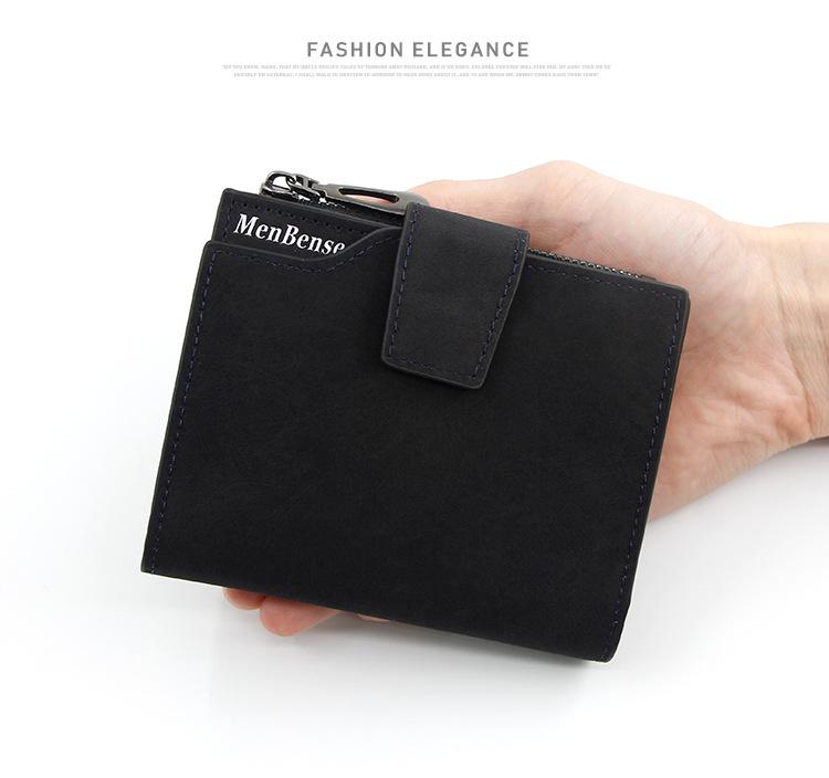 New Women's Large-Capacity Frosted Leather Wallet with Zipper, Buckle, and Multi-Card Slots