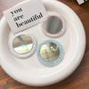 Round Mirror Magnetic Suction Mobile Phone Airbag Bracket Base Portable Makeup Mirror Simple Mirror Sticker Refrigerator Sticker Makeup Mirror