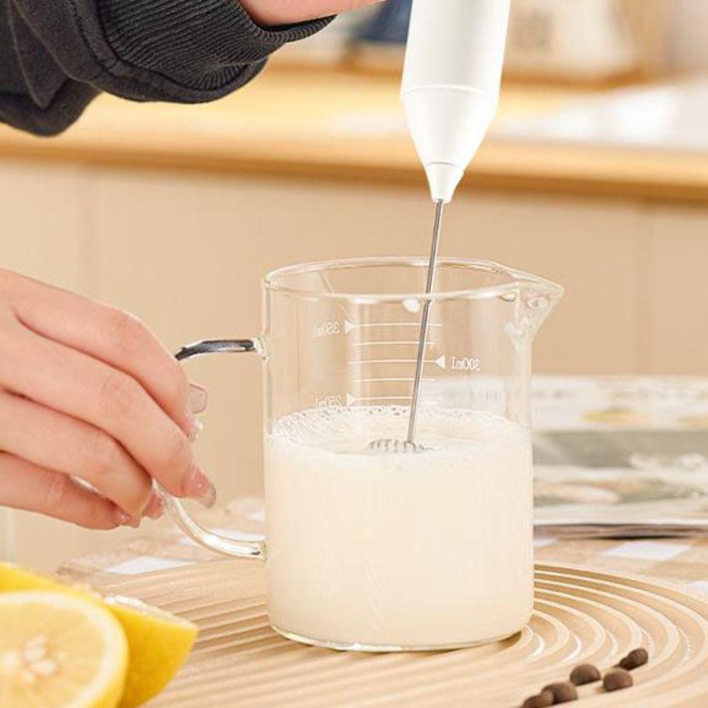2Pcs Portable Electric Milk Frother DIY Mini Foam Maker Handheld Whipper Cappuccino Preparation