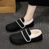 Doudou Mao Mao Shoes Wear Autumn and Winter Single Shoes Flat-soled Birkenstocks Retro One-pedal Velvet Cotton Shoes