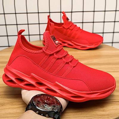 Tênis de corrida masculino leve, flexível, fashion, esportivo, para áreas externas, respirável, tênis masculino, antiderrapante, casual