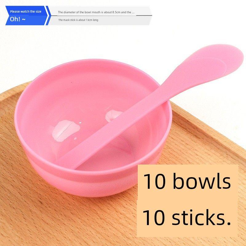 10 Suit Beauty Salon Special Mask Bowl Set Suit Mask Blending Soft Bowl DIY Facial Mask Mixing Stick Mask Stick DIY Facemask Tools
