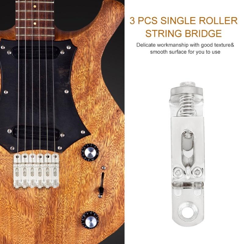 3 PCS Single String Bridge 3cm With Screws Wrench For Guitar Instrument Accessory