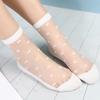 Ladies Spring and Summer New Fashion Casual Small Bow Glass Silk Socks