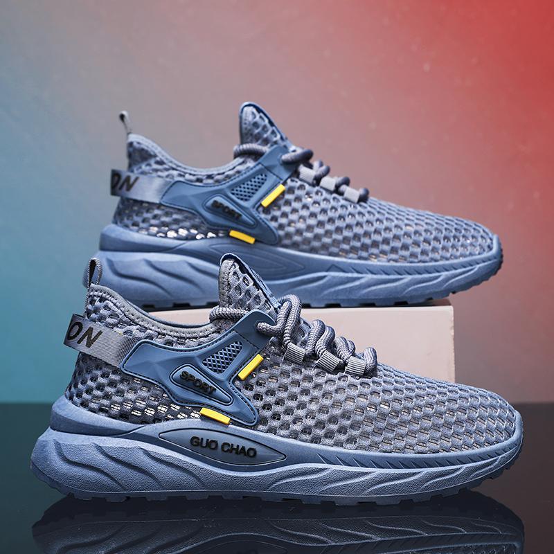 Summer hollow big net running shoes sports shoes student dad mesh shoes outdoor casual shoes