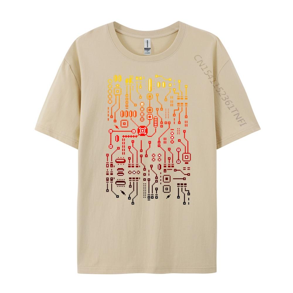 Engineer Computer Circuit Board Engineering Cpu Binary Streetwear Men Short Sleeve Tee Slogan T-shirt