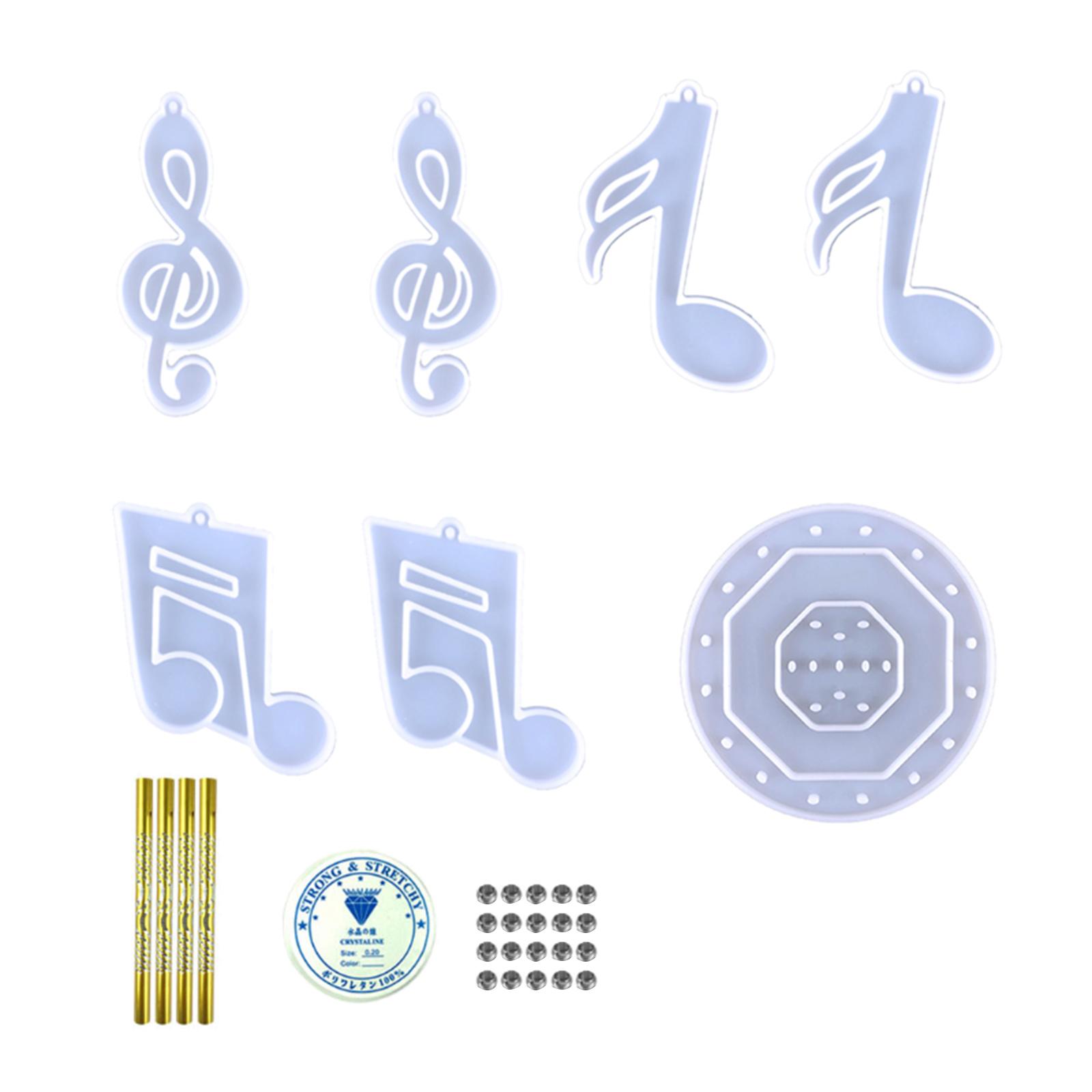 

Epoxy Diy Mold Ins Wind Chime Combination Note Wind Chime Mold Door Pendant Charm Balcony Gift Silicone Decor Mold 1