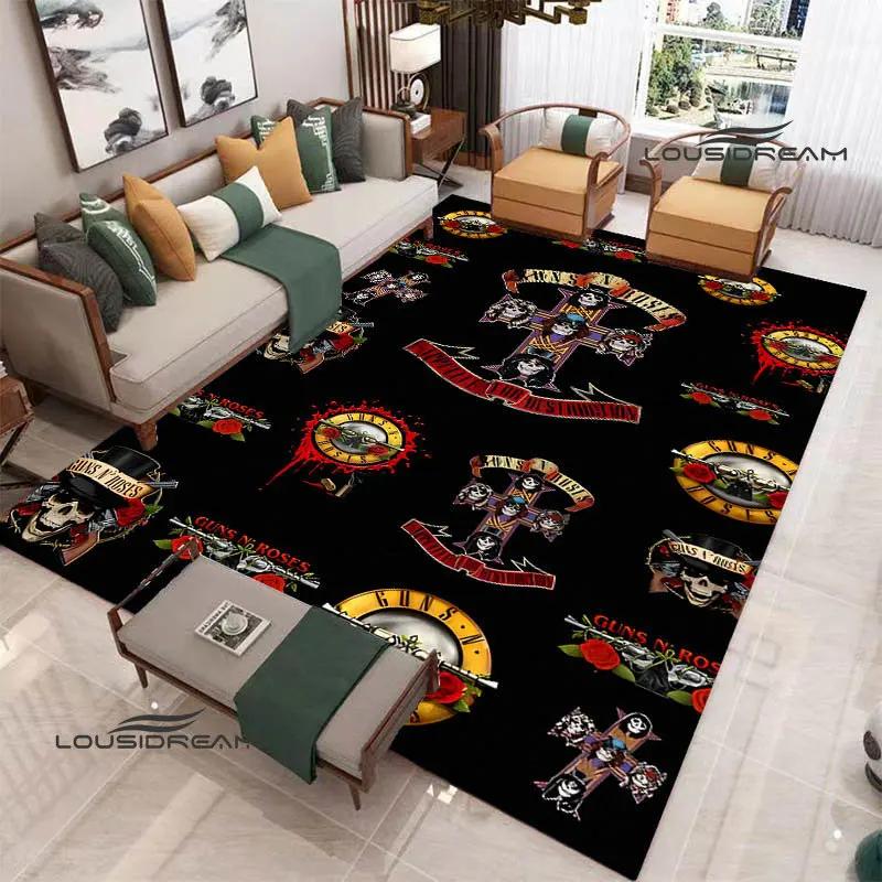Guns n'roses band retro print carpet fashion home decoration non -slip carpet photography propsmal area rug birthday gift
