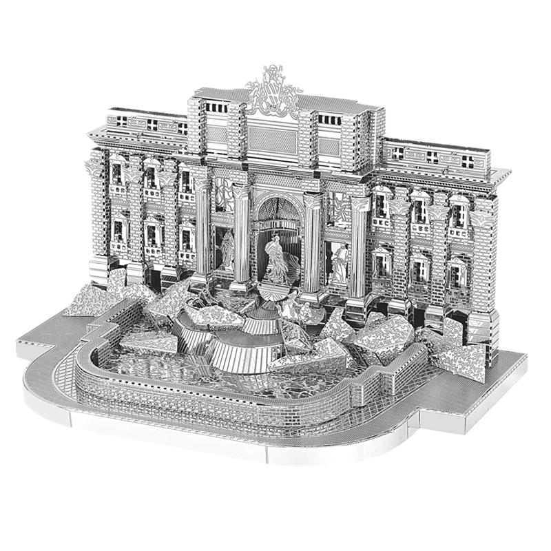 MMZ MODEL NANYUAN 3D Metal Model Kit Trevi Fountain Building Assembly Model DIY 3D Laser Cut Model Puzzle Toys for Adult