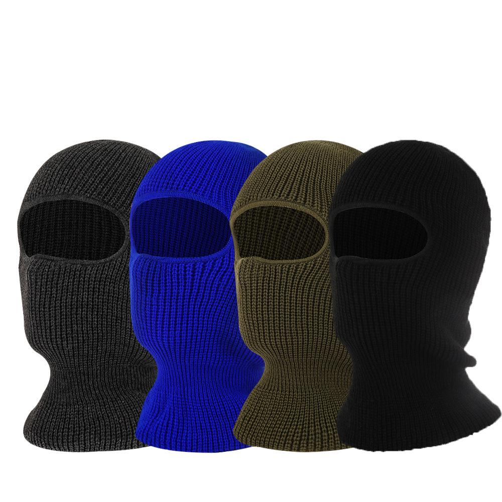 Multi-Purpose Thickened Knitted Cycling Hat with Double-Layer Mask and Neck Protection