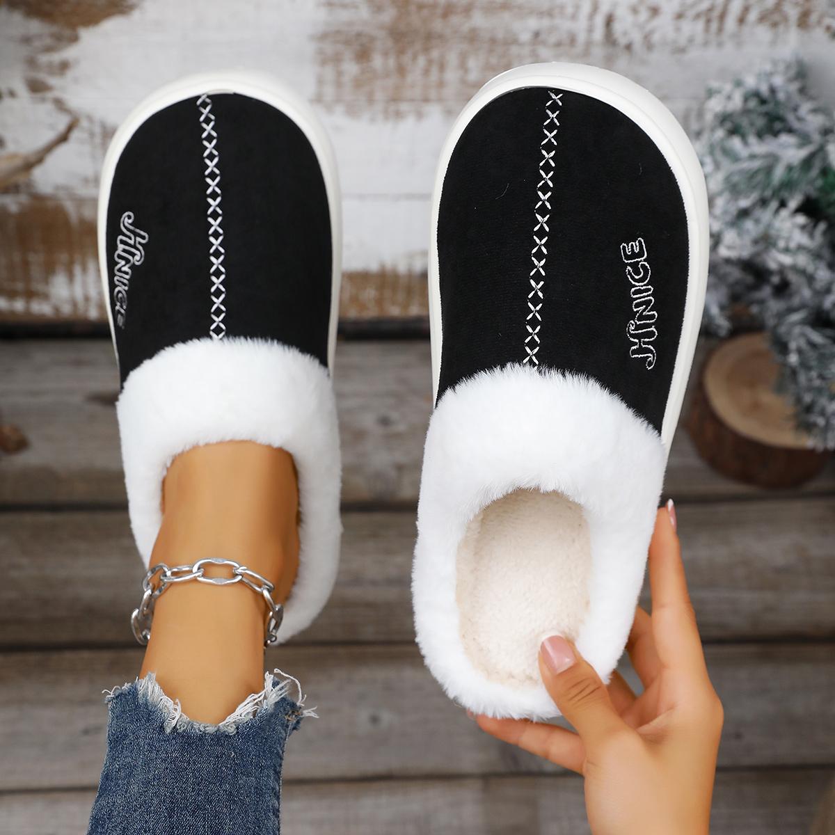 

Женские роскошные тапочки Удобные зимние дизайнерские туфли Женские легкие тапочки на платформе Противоскользящая домашняя обувь Шлепанцы женские 42-43 чёрный