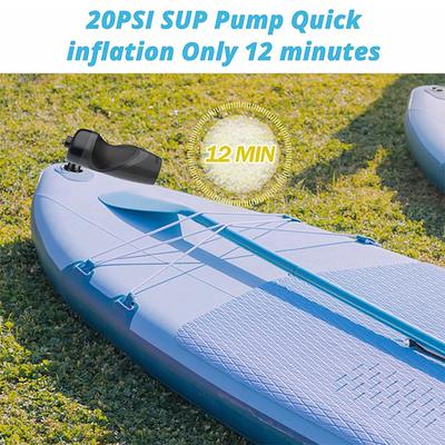 Pompa ad aria portatile da 20 PSI, pompa SUP gonfiabile, pompa elettrica gonfiabile, gonfiatore ad aria sgonfiabile per tavola da paddle all'aperto, barca, kayak