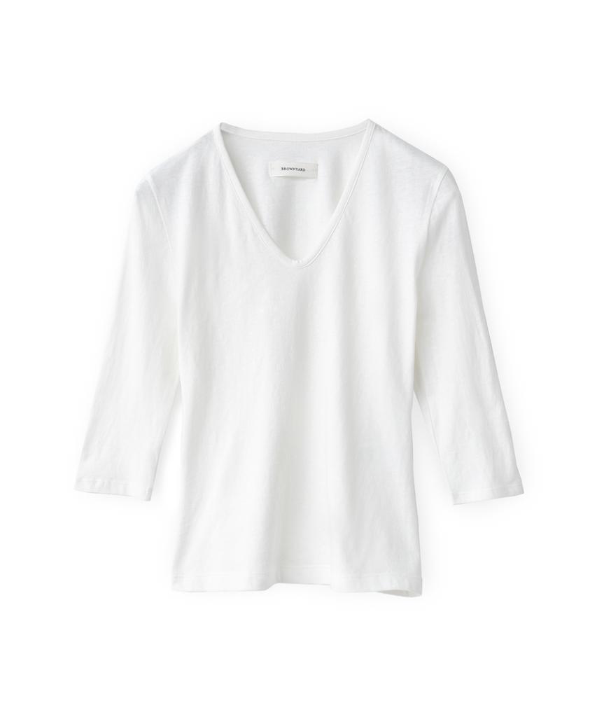 Beulaunyadeu W V-Neck 3/4 Sleeve, Ivory
