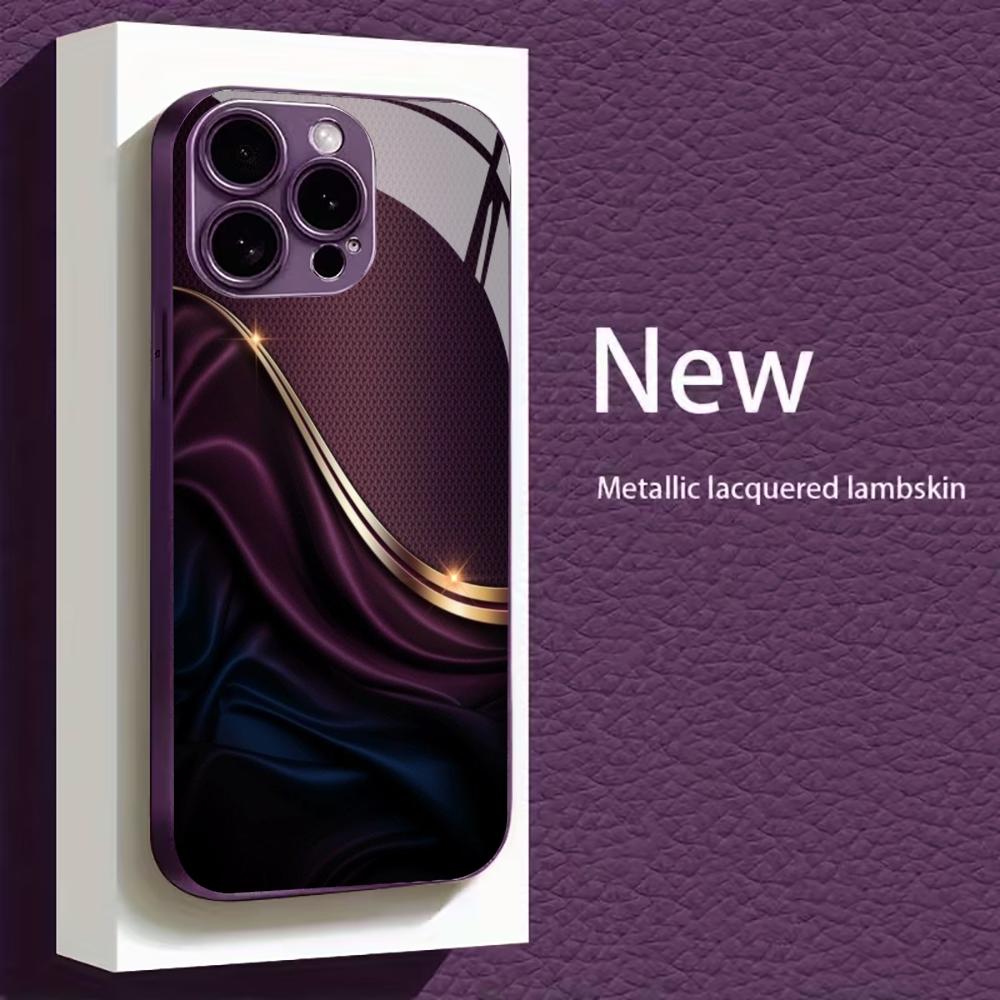 In Vogue New Hot-selling Protective Case Phone Case Metallic Paint Glass PhoneCase for iPhone 17 16 15 14 13 12 11pm Pro Plus