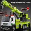 Crane Truck Toy with Movable Joints Sound Light Realistic Toddlers Alloy Construction Vehicle Engineering Truck Model Kids Boys Birthday Gift