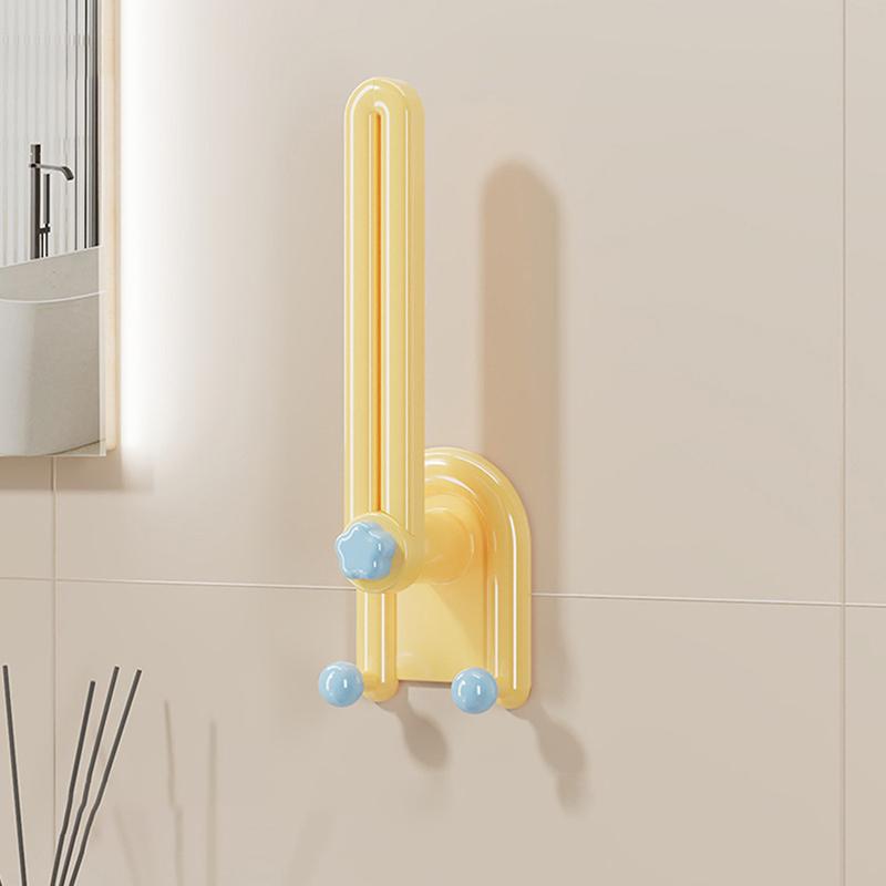 1 шт. Пластиковый крючок для хранения повязок для волос L-образной формы, экономящий место, держатель для демонстрации резинок для волос, водонепроницаемая стойка для хранения скранчи, кухня жёлтый