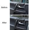 Voodonala for 4Runner Carbon Fiber Inner Door Handle Door Pull Cover Trim Cover Decoration Garnish for Toyota 4Runner Interior Accessories 2010-2025+