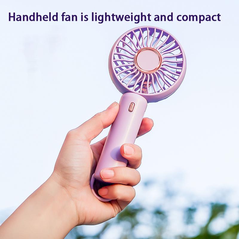 New F70 Mini USB Rechargeable Handheld Fan, Portable Desktop Pocket Fan for Bedside, Travel Outdoor