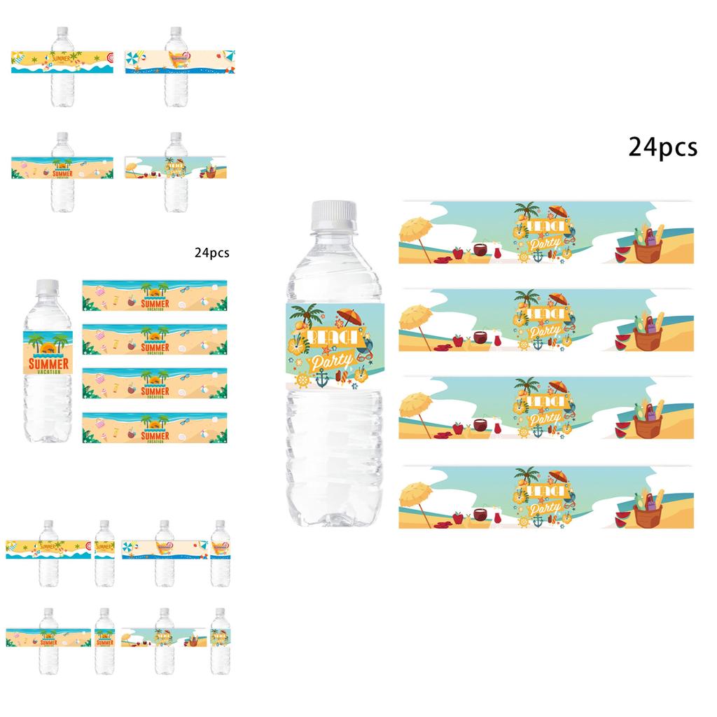 Sommer Ozean Party Flaschenaufkleber mit Strandthema für Veranstaltungen und Feiern