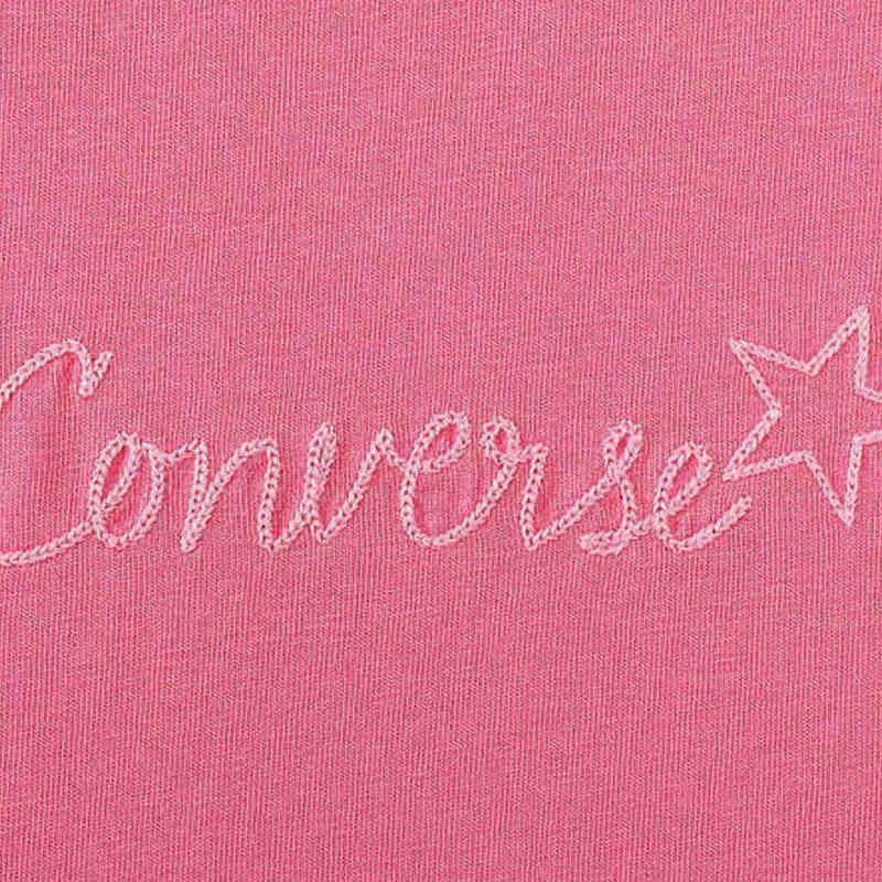 New Converse Regular T Shirt Women's Pink WCH598-ALV