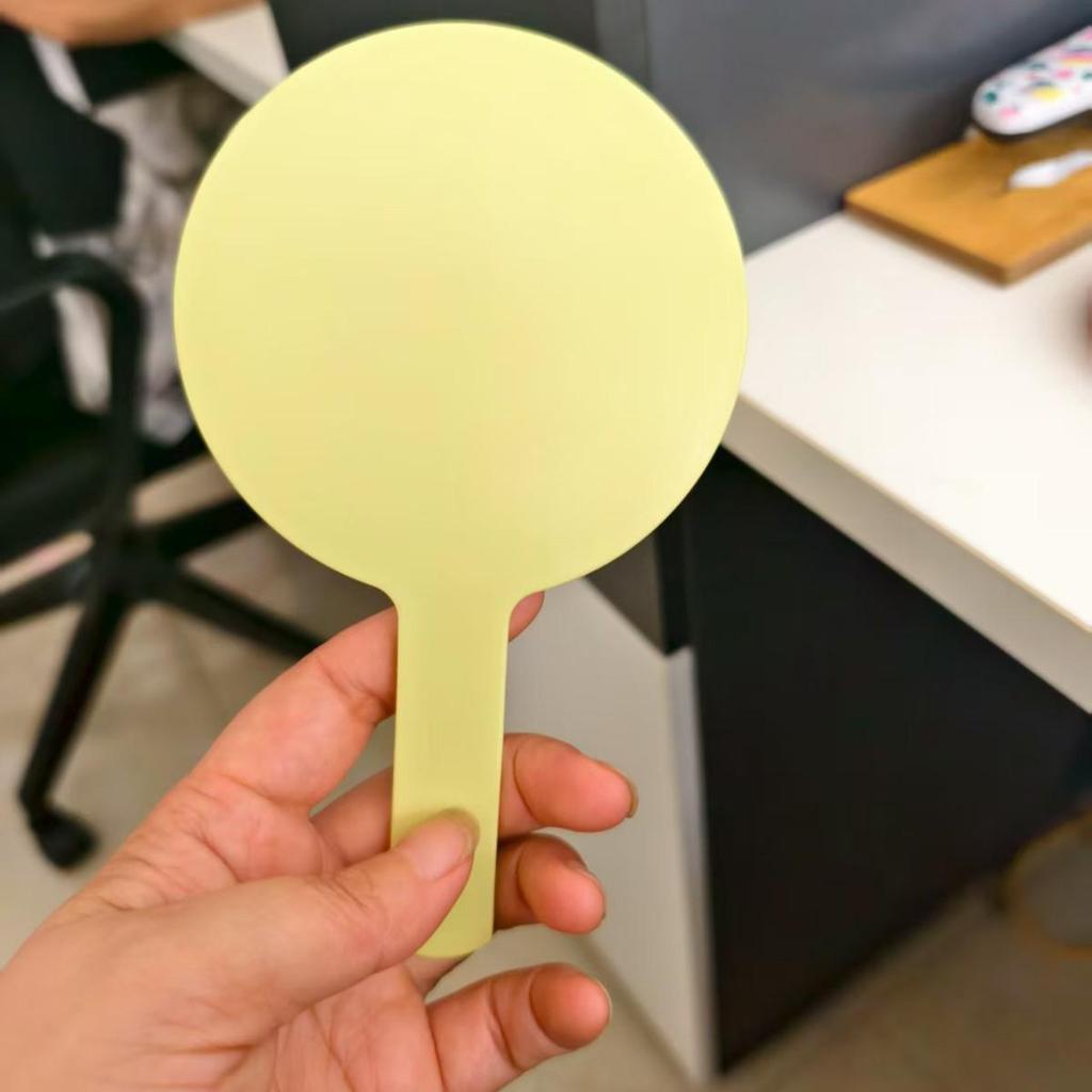 Portable Handheld Square Makeup Mirror with Salon-Quality Handle and Logo