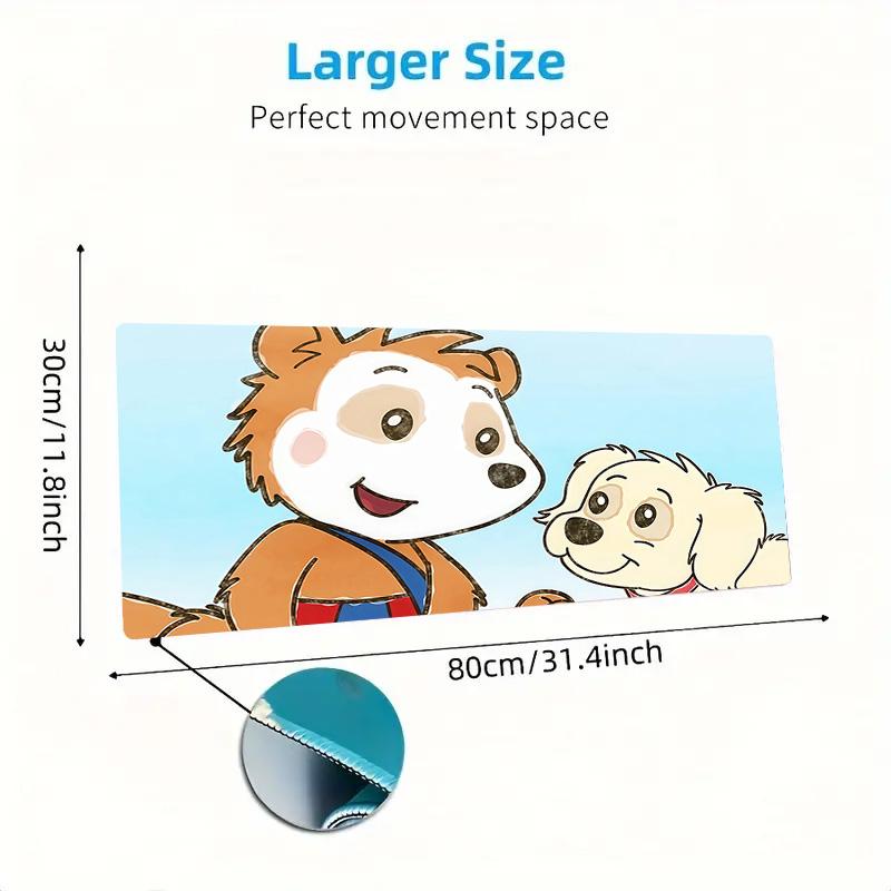 Bobo Siebenschläfer Print  Cushion Non-slip Laptop Tablet Big Mousepad XXL Mat Mini PC Playmat With Lock Edge