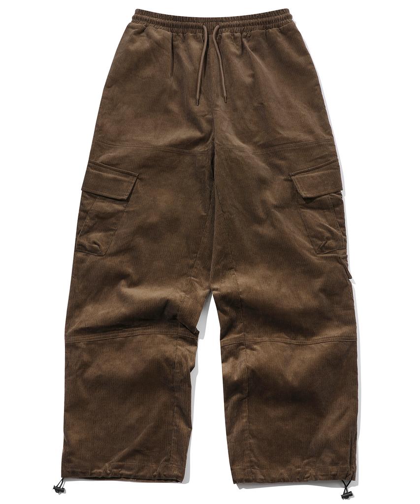 CPGN STUDIO Corduroy Wide Overcargo Pants Dark Brown