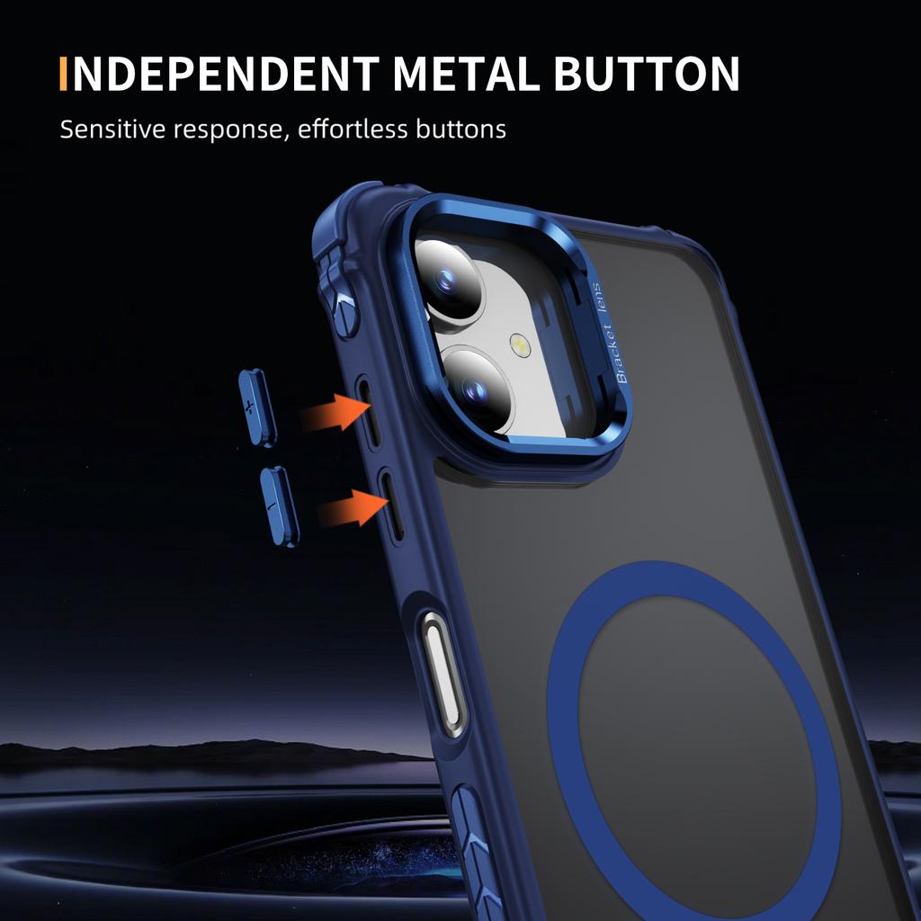 For Samsung Galaxy A05 4G Case with Lens Kickstand Matte Phone Back Cover Magnetic Case