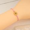 2Pcs Braided Bracelets, Adjustable Drawstring Design Friendship Bracelets, Chrysanthemum Pendant Friendship Wristbands for Versatile Daily Wear