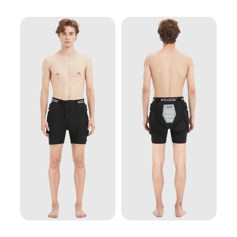 3D skyddande vadderade shorts Butt Pad Shorts EVA Silikon Gear Guard för snowboardåkning skridskoåkning