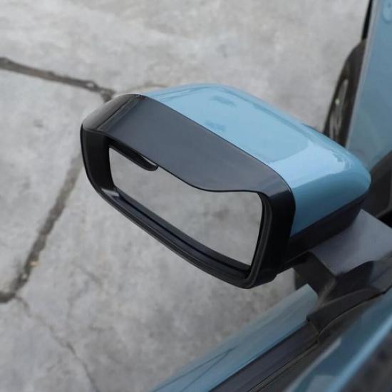 For -2024 Ford Maverick Gloss Black Look Side Mirror Rain Eyebrow Cover Trim