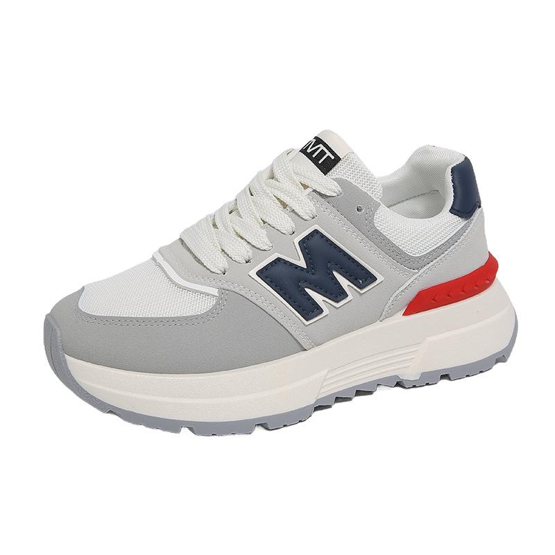 New dad shoes women's spring student sports running shoes casual shoes with heightened thick soles