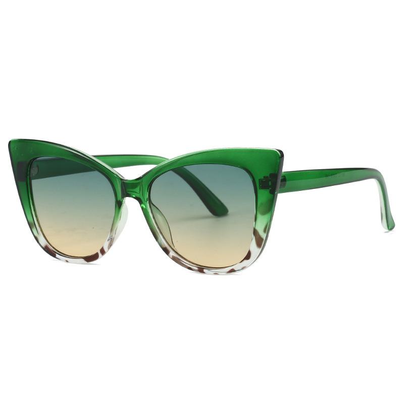 Oversized Cat Eye Sunglasses Women Fashion Gradient Colorful Frame Sun Glasses Lady Leopard Eye Wear Outdoor Streetwear Shades
