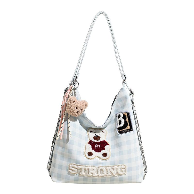 New Fashion Casual Large Capacity Backpack Cartoon Embroidered Shoulder Bag