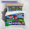 3pcs Duvet Cover Set (1*Duvet Cover + 2*Pillowcase, Without Core), Custom Name Sprunki Game Pattern Bedding Set, Home Bedroom Decor Gift