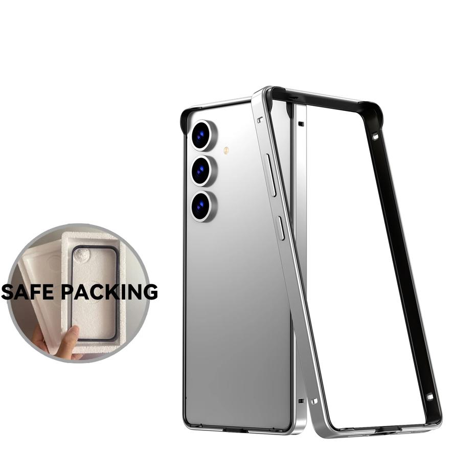 

Стильный и легкий чехол-бампер с алюминиевой металлической рамкой для Samsung S26 Ultra S25 S24 Plus, крышка с теплоотводом Galaxy S25