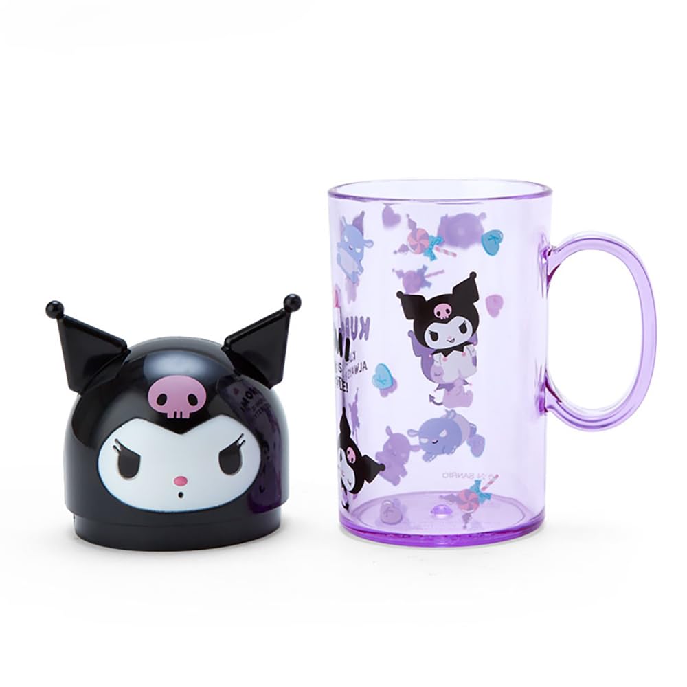 Sanrio Sanrio Kuromi Zahnputzbecher-Set, Zahnbürstenset Kuromi, 12 x 7 x 5 cm, Charakter SANRIO 983951 (SANRIO) und Kuromi-chan