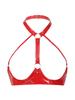 Damen Sexy Kunstledergeschirr Dessous Brustgeschirr Bralette