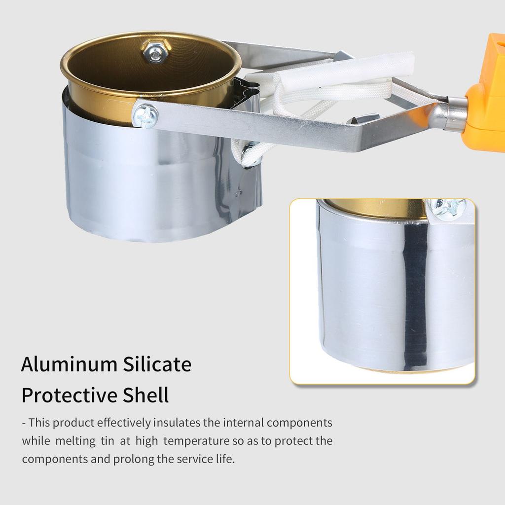 Portable Alloy Tin Furnace Temperature Tin Soldering Pot High Power Tin Melting Furnace Small Tin Dipping Furnace for Household an