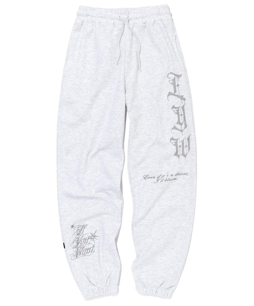 IFYOUWANT Dia Balloon Joger Sweatpants Whitegray
