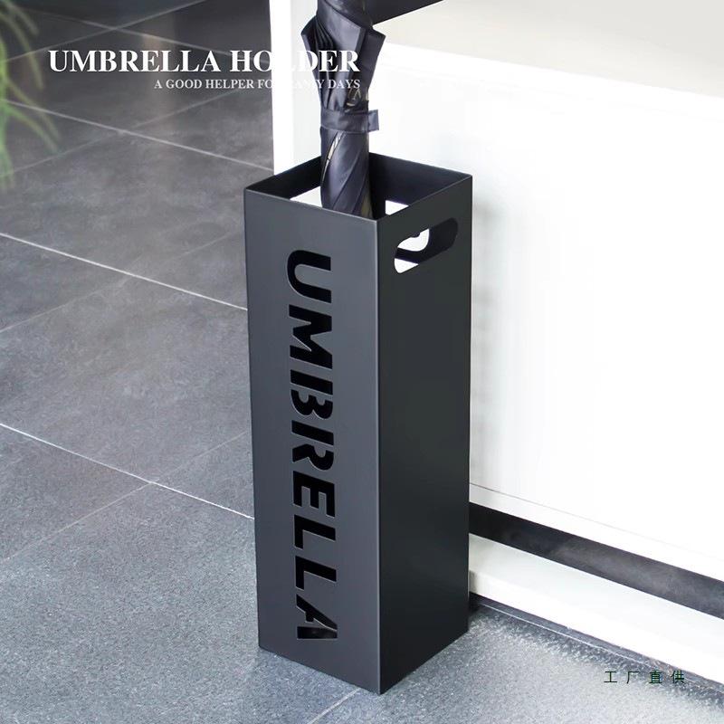 Stylish Wrought Iron Umbrella Stand – Creative Letter Design for Office Foyer Home Decor