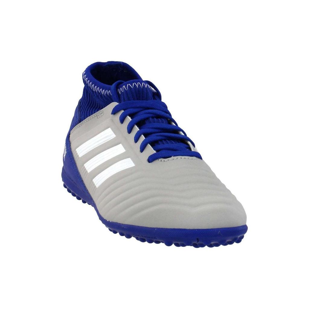 Adidas Predator 19.3 19.3 TF Slip-Resistant Cushioning Wear-Resistant Low-Top Soccer Shoes Gray Blue Kids' CM8548
