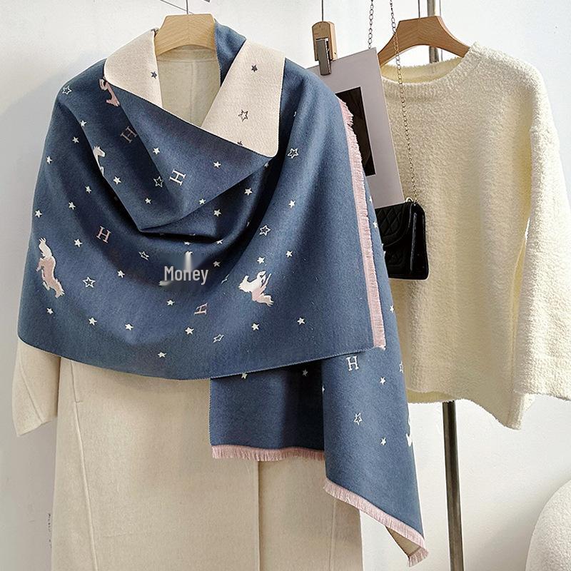 Women's Korean Style Cashew-Patterned Winter Scarf Shawl