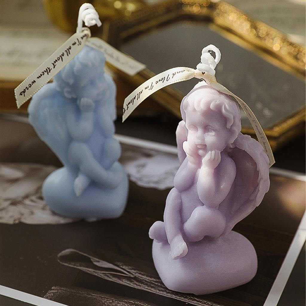 1Pc Angel Scented Candle - Handmade Rose/Berlin Girl Fragrance, Desktop Ornament Home Decor Bulk Birthday Party Favor
