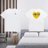 Men's and Women's Short Sleeved T-shirts Oversized Luxury Brand Shirts Two Sided Love Prints Women Men 2025 Cotton Harajuku