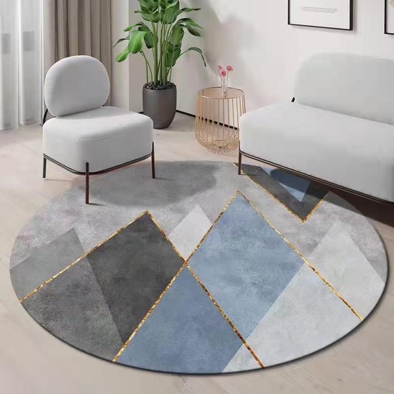 Light Luxury Round Rugs and Carpets for Home Living Room Decoration Teenager Bedroom Decor Carpet Sofa Area Rug Non-slip Mats