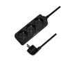 Logilink CEE7/3 Power Strip, 3x Grounded Socket, 1.5 M, 3500W, Black